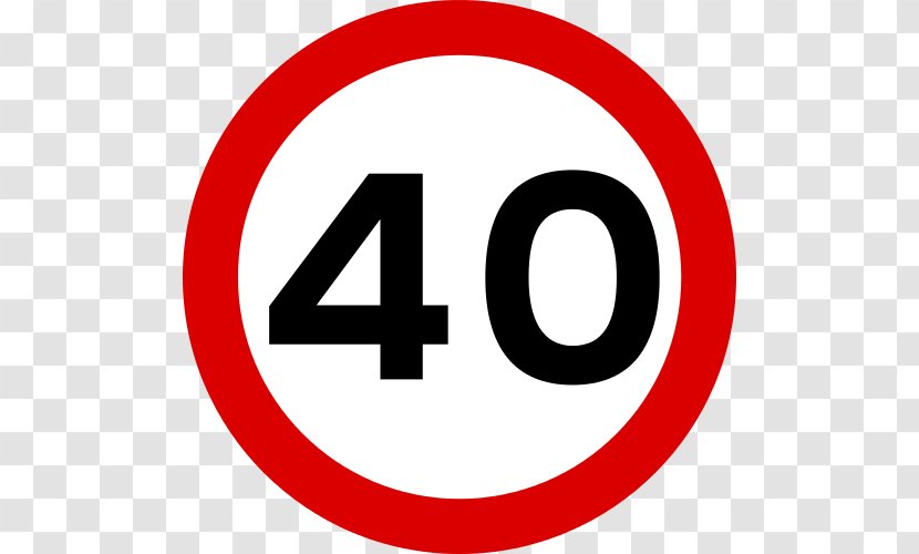Traffic Signs Regulations And General Directions Speed Limit Miles Per Hour Vehicle - Kilometer - Cliparts Transparent PNG