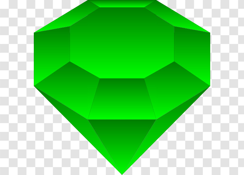 Green Emerald Line Symmetry Pattern Transparent PNG