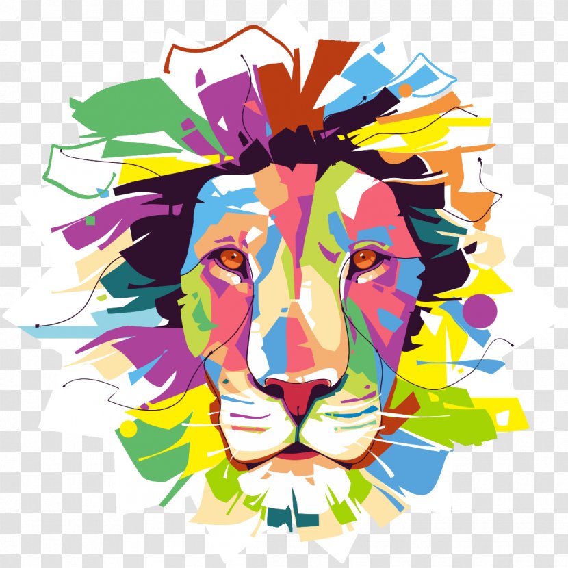Lionhead Rabbit T-shirt - Drawing - POP ART Transparent PNG