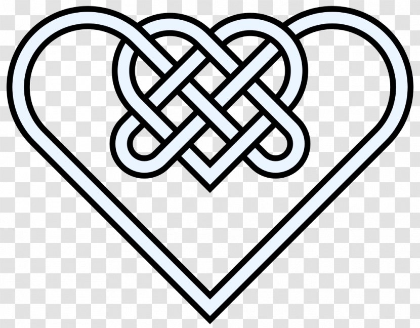 Celtic Knot Heart Celts Clip Art - Double Hearts Pictures Transparent PNG