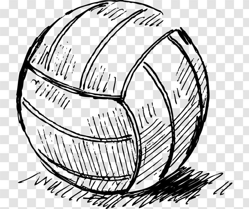 Line Art Drawing Clip - Watercolor - Volleyball Transparent PNG