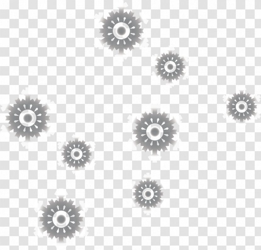 Snowflake Euclidean Vector - Monochrome Photography - Snow Falling Sky Material Transparent PNG