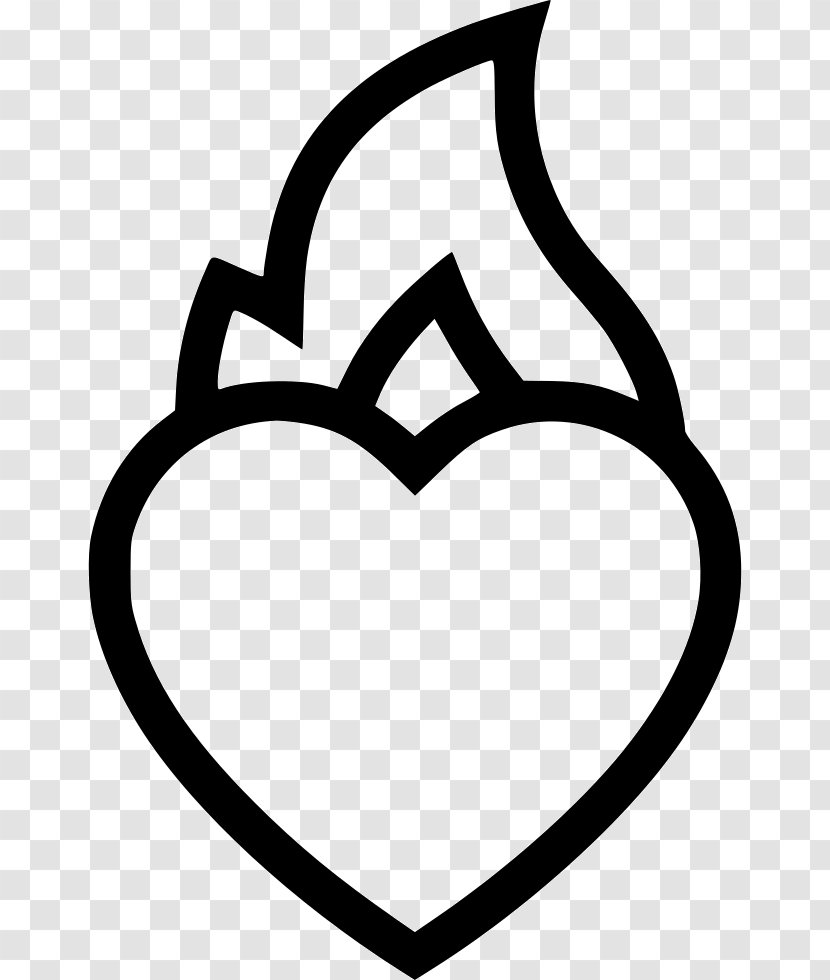 Line Art White Black M Clip - Heart Transparent PNG