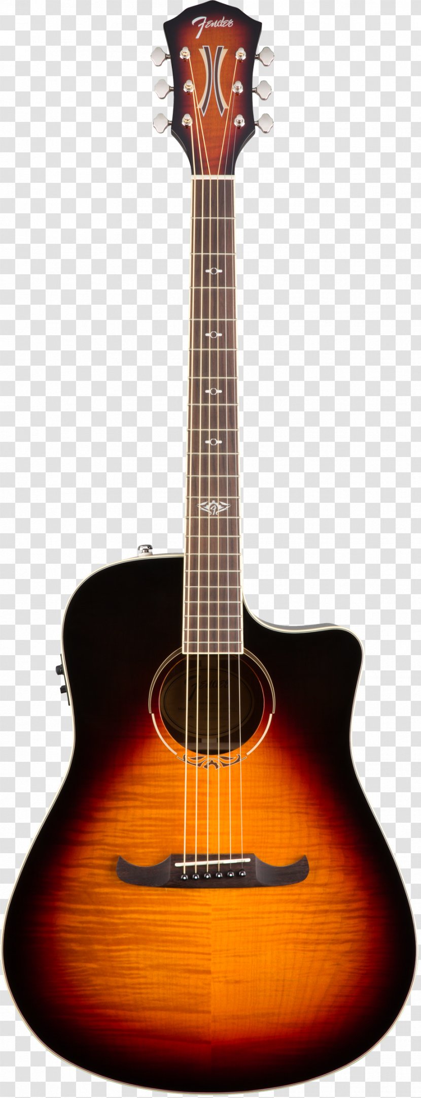 Fender T-Bucket 300 CE Acoustic-Electric Guitar Acoustic Sunburst - Cartoon Transparent PNG