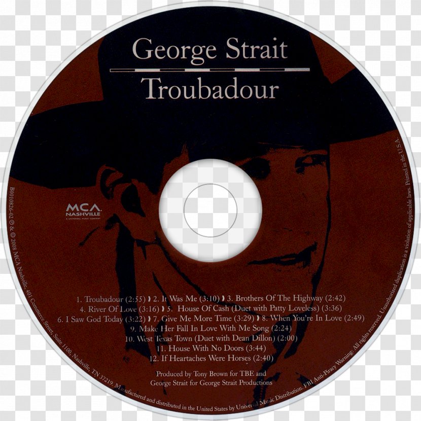 Compact Disc Troubadour Merchandising George Strait Transparent PNG