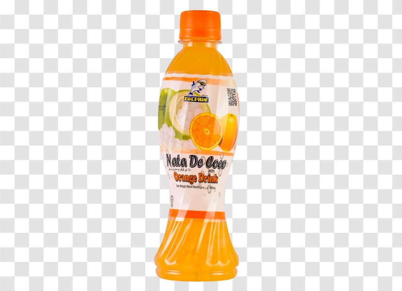 Orange Drink Nata De Coco Juice Coconut Water - Bottles Transparent PNG