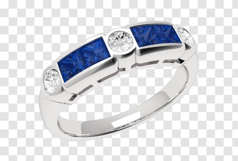 Sapphire Ring Diamond Cut Brilliant - Settings Transparent PNG