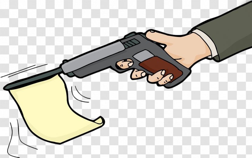 Firearm Pistol Bullet Handgun Clip Art - Cartoon - Vertical Flag Transparent PNG
