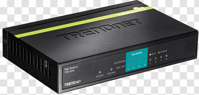 Power Over Ethernet TRENDnet TPE-S44 Network Switch IEEE 802.3 - 10 Gigabit Transparent PNG
