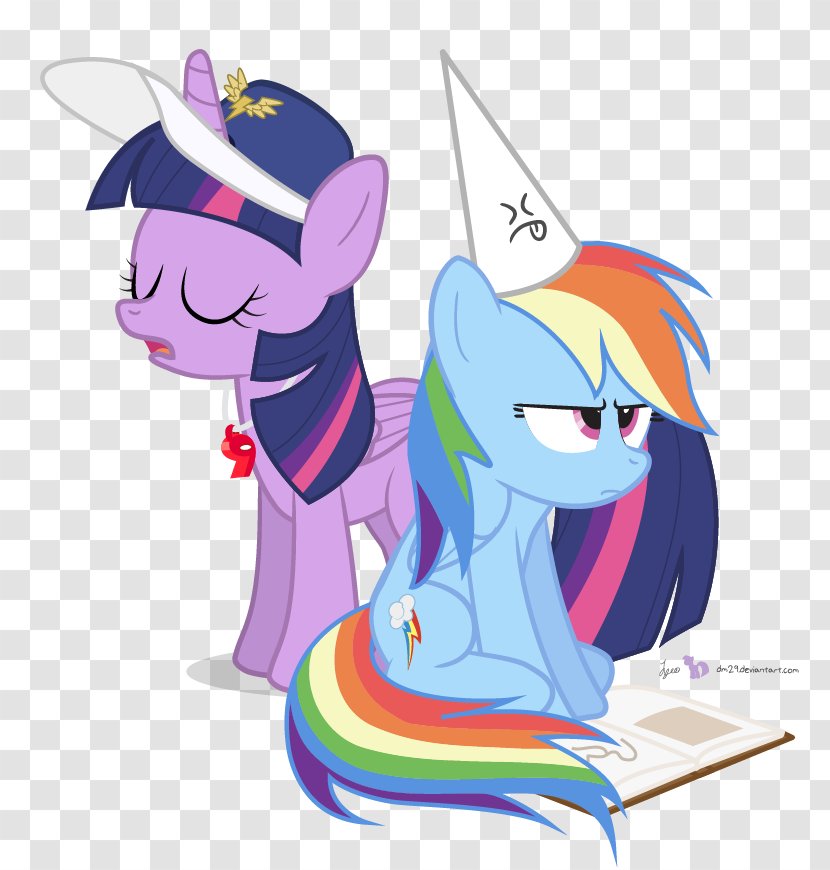 Twilight Sparkle Rainbow Dash Pony Dunce Hat Clip Art - Purple - Cap Pics Transparent PNG