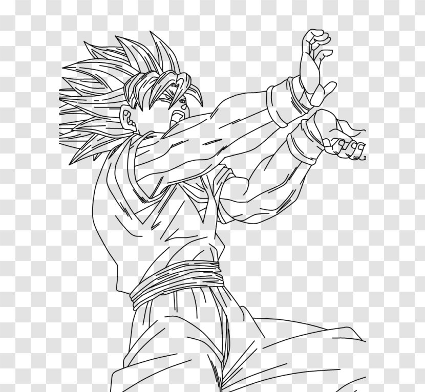 Goku Vegeta Majin Buu Drawing Super Saiya - Character Transparent PNG