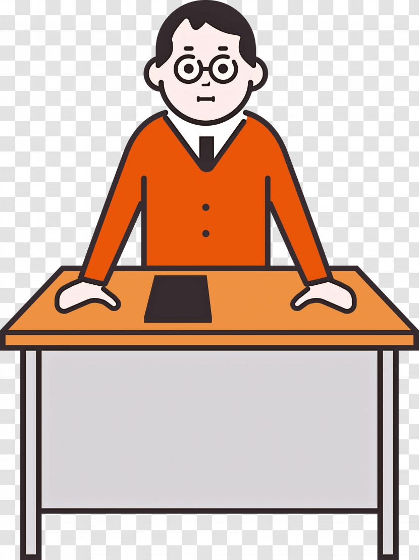 Teacher Desk Male Transparent PNG