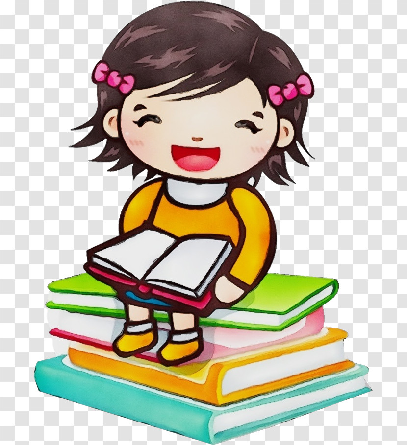 Cartoon Reading Cheek Child Play Transparent PNG