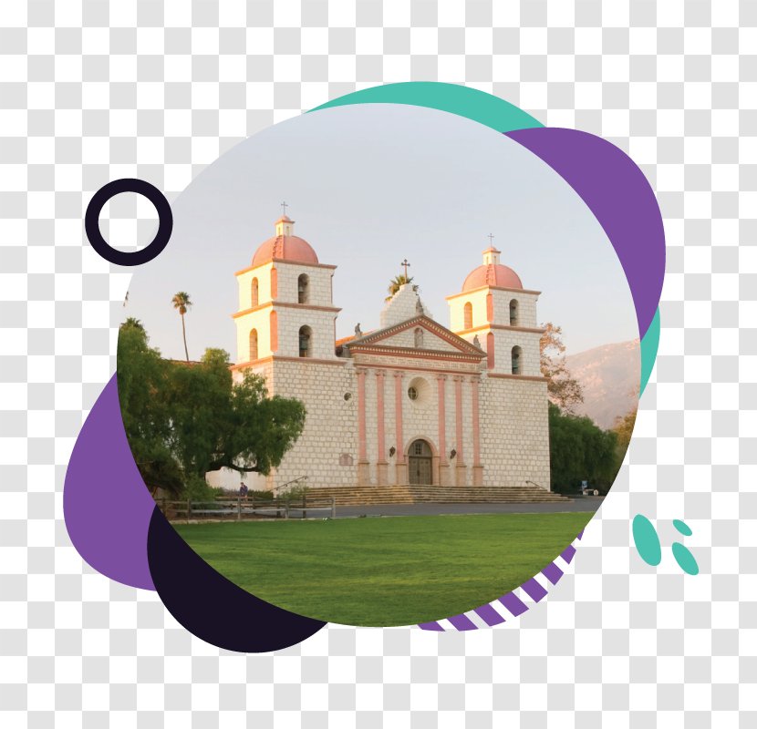 Old Mission Santa Barbara Ynez Mountains Canyon West Street - Facade - California Transparent PNG