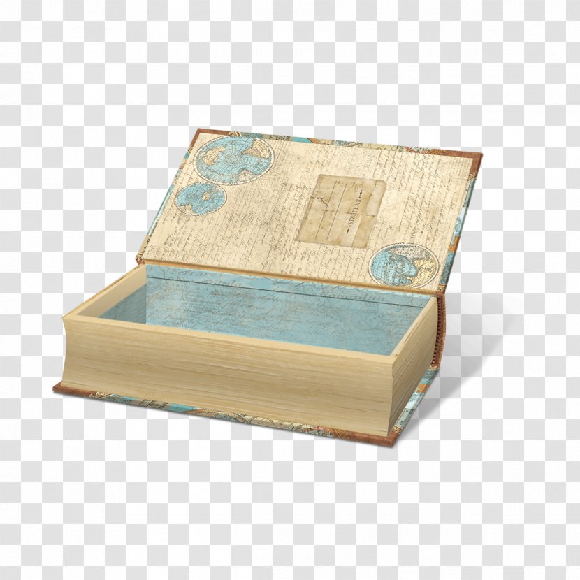 Decorative Box World Map Book - Rectangle Transparent PNG