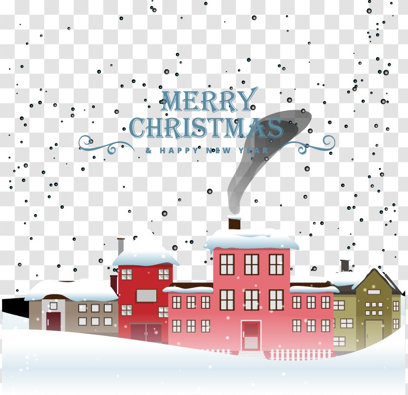 Christmas Snowflake Illustration - Warm Town Transparent PNG