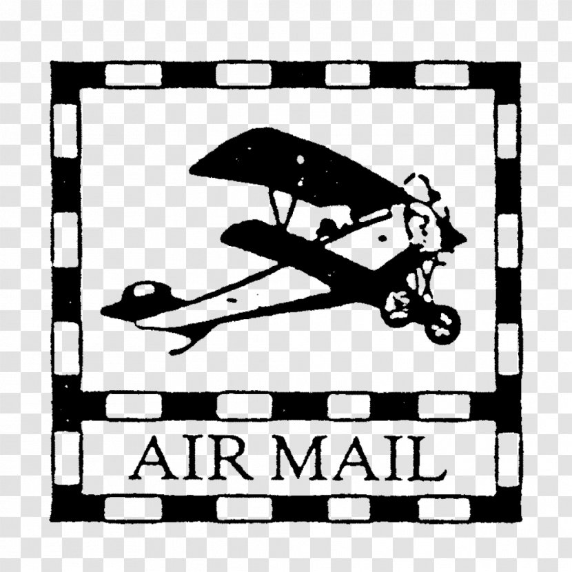 Poster Logo White Clip Art - Black - Air Mail Transparent PNG