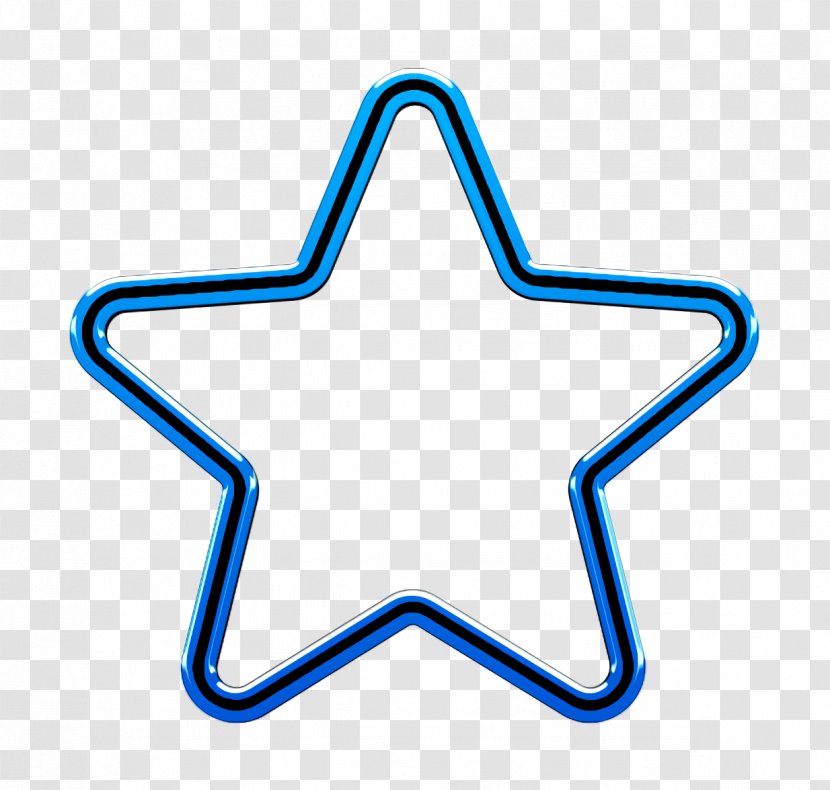 Star Icon Interface Assets Signs - Electric Blue Transparent PNG