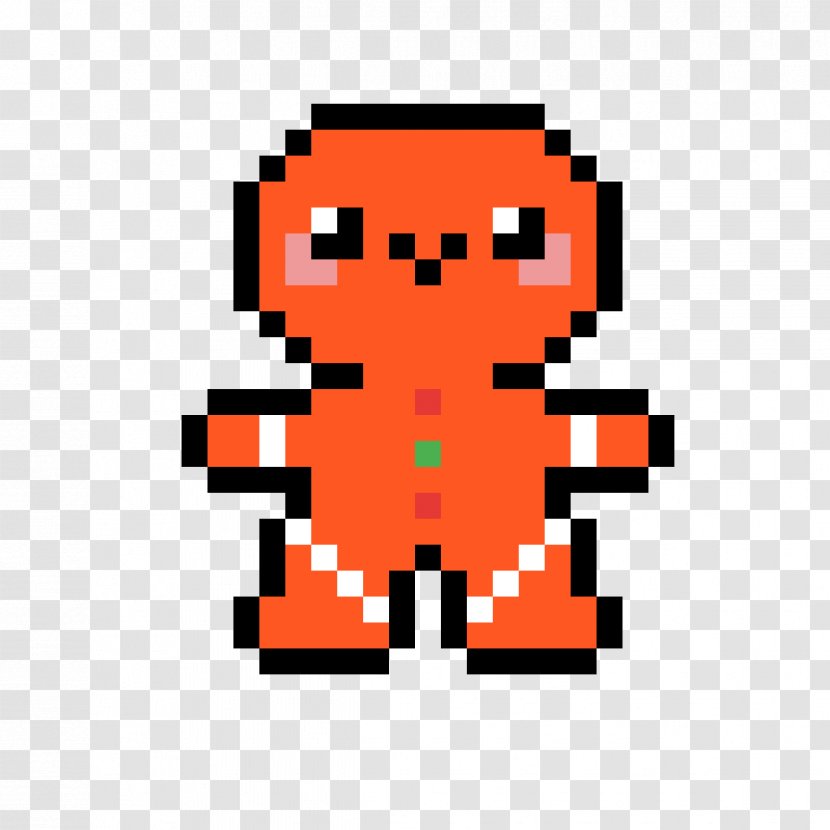 Pixel Art Image Gingerbread Man - Text - Arvore Transparent PNG