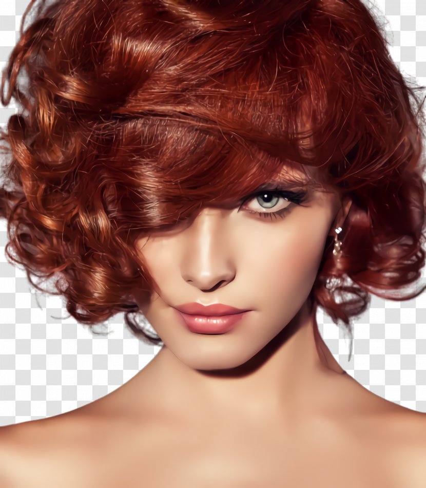 Hair Face Hairstyle Chin Coloring - Brown - Wig Transparent PNG