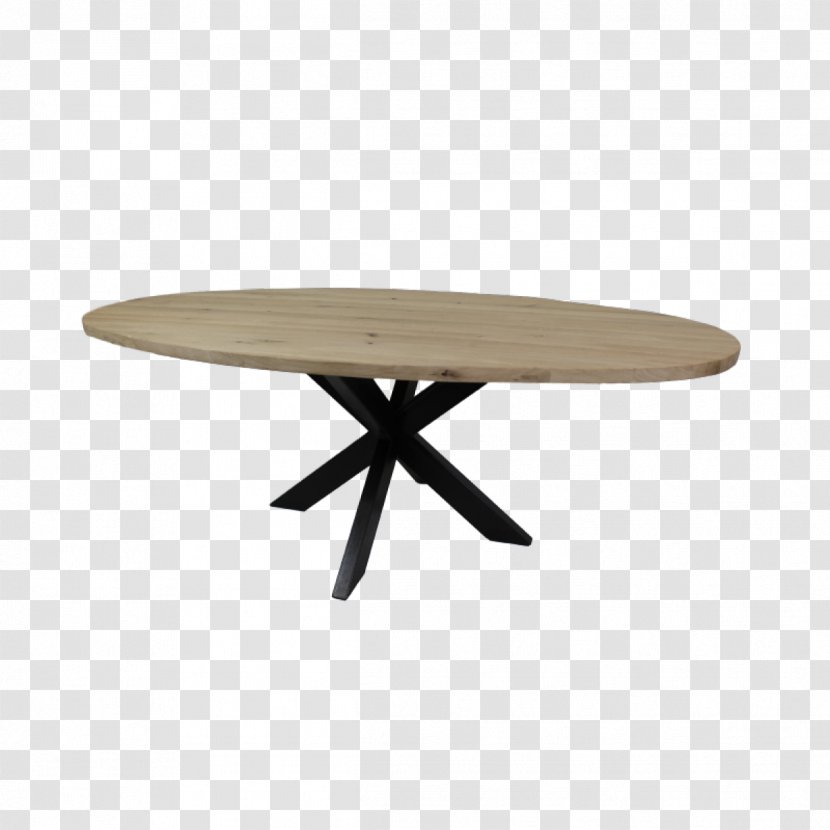 Table Eettafel Oval Wood Metal - Teak - Top Transparent PNG