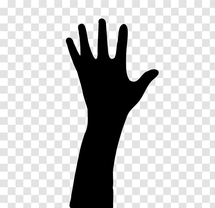 Silhouette Finger - Line Art - Blackandwhite Personal Protective Equipment Transparent PNG