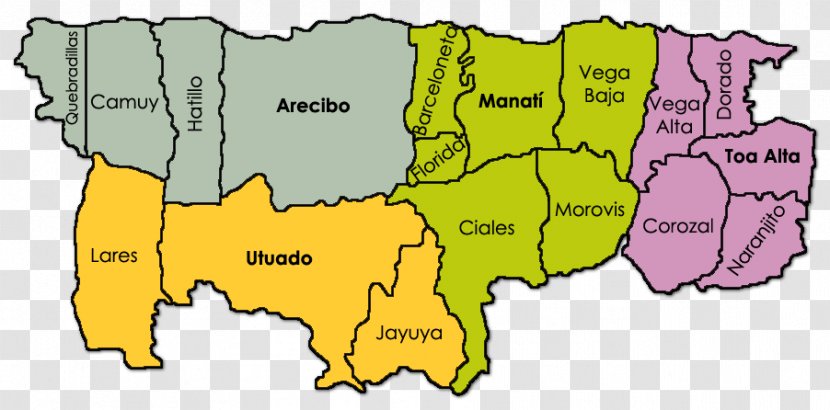 San Juan Utuado Map Arecibo Humacao - Organism Transparent PNG