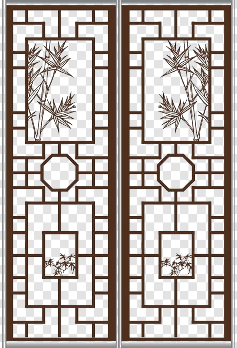 Window Chinoiserie Door - Latticework - Chinese Style Sub-windows Sliding Transparent PNG