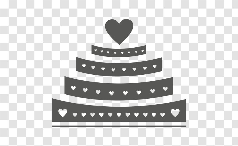 Wedding Cake Clip Art - Black And White Transparent PNG