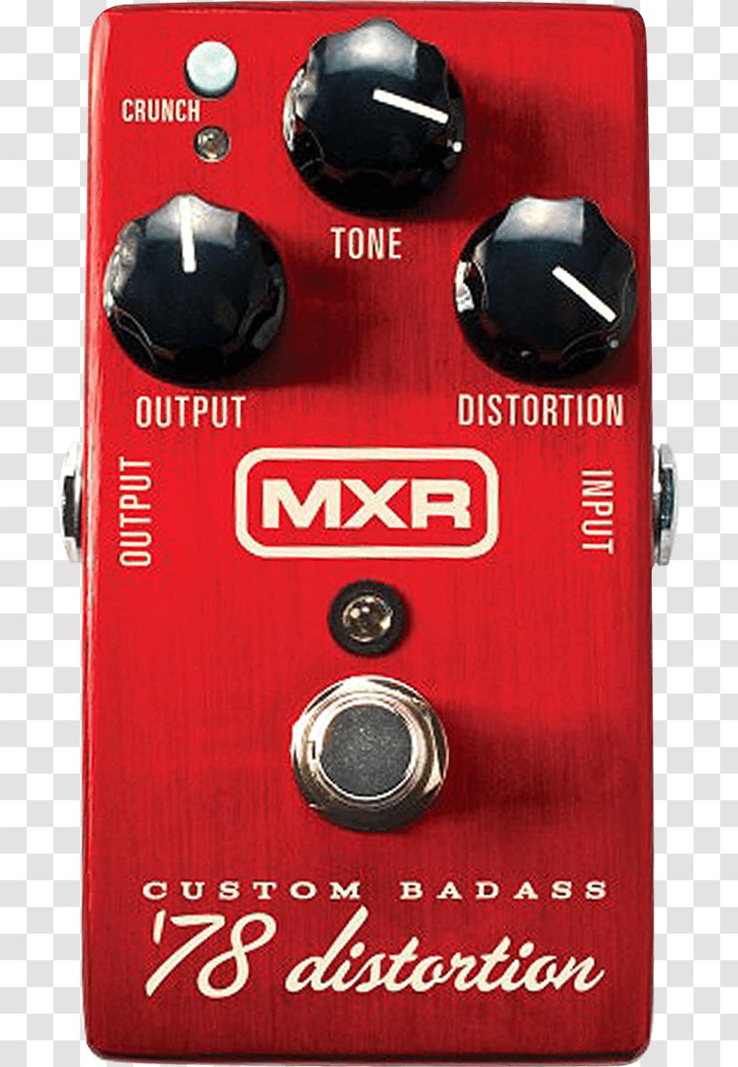 Dunlop MXR Custom Badass '78 Distortion M78 Effects Processors & Pedals + - Silhouette - Guitar Transparent PNG
