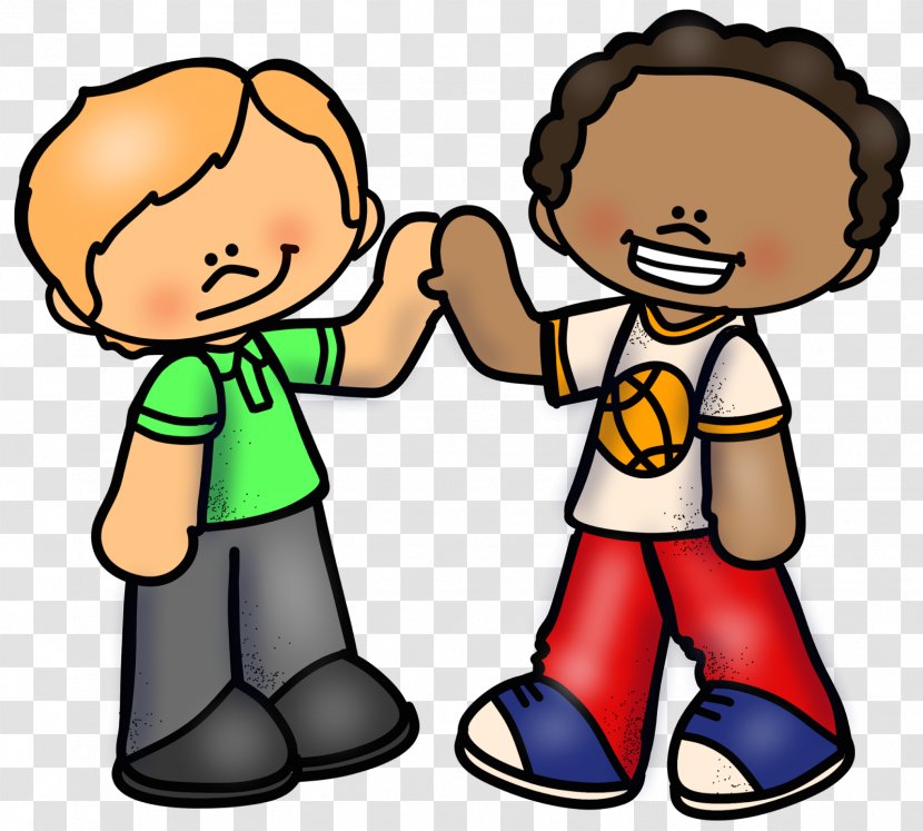 Cartoon School Kids - Drawing - Line Art Playing With Transparent PNG