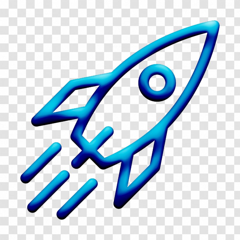 Astronaut Icon Astronomy Rocket - Azure - Electric Blue Logo Transparent PNG
