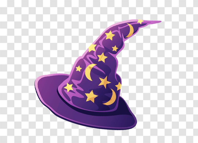 Witch Hat Purple Halloween - Free Magic To Pull Material Transparent PNG