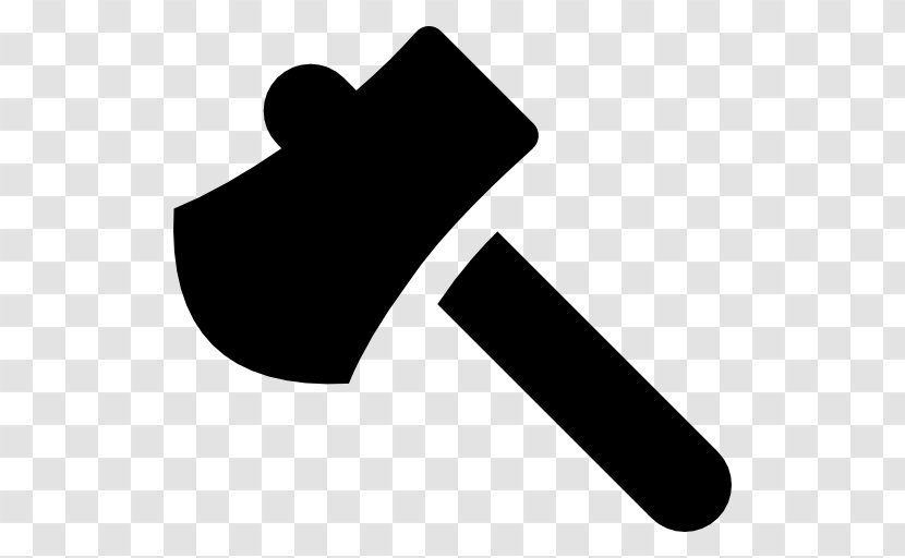 Axe Tool Clip Art - Black And White - Logo Transparent PNG