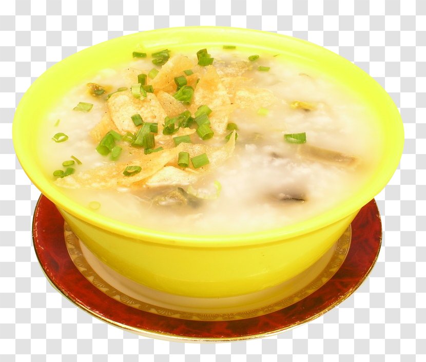 Congee Chinese Cuisine Food U76aeu86cbu7626u8089u7ca5 - Eating - Features Green Onion Meat Porridge Transparent PNG