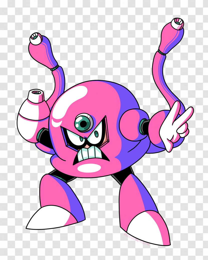 Cartoon Character Pink M Clip Art - Mega Man 3 Transparent PNG