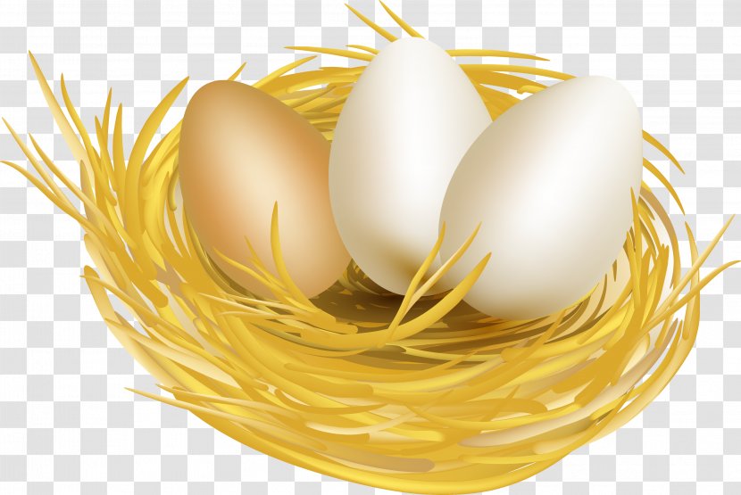 Egg White Chicken Easter - Grass Flower Eggs Transparent PNG