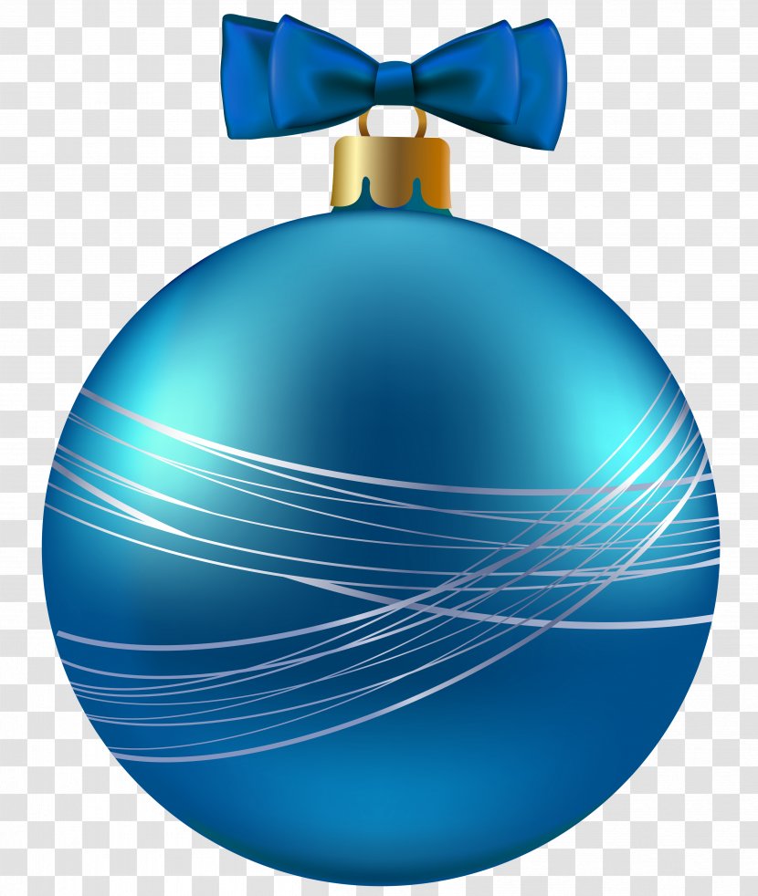 Christmas Ornament Decoration Clip Art - Blue Transparent PNG