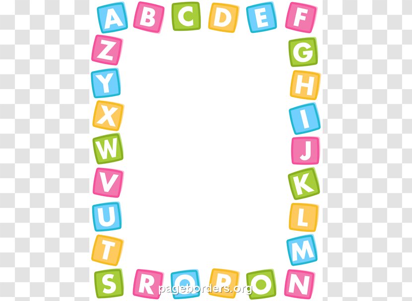 Alphabet Clip Art - School Borders Cliparts Transparent PNG