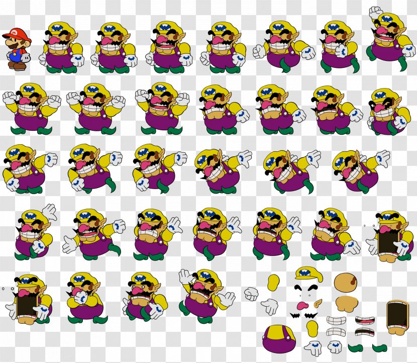 Super Mario Land 2: 6 Golden Coins Paper Mario: Color Splash & Wario - Purple Transparent PNG