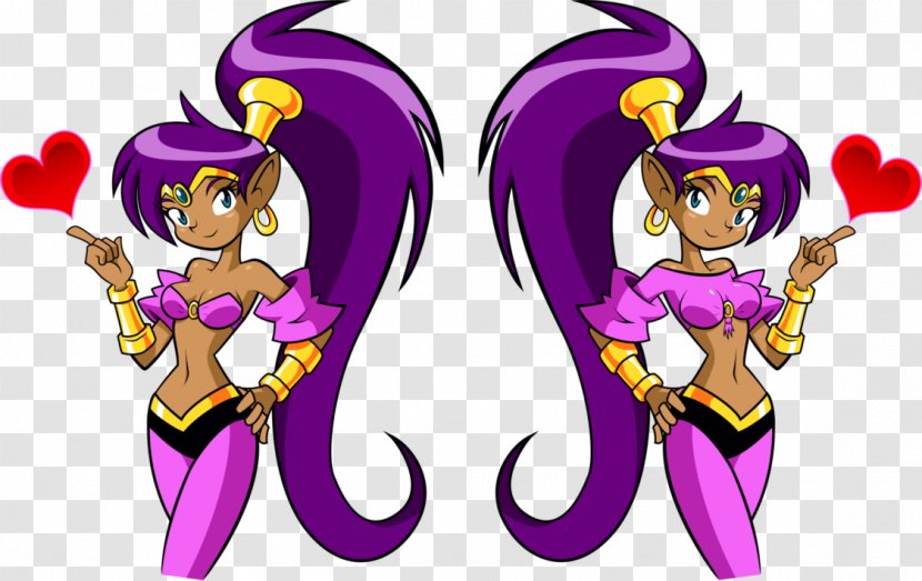 Shantae: Risky's Revenge Half-Genie Hero Shantae And The Pirate's Curse Video Game - Cartoon - Heading Transparent PNG