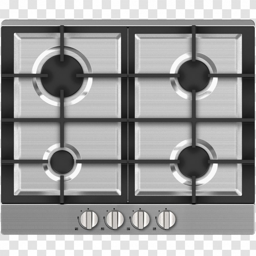 Gas Stove Hob Home Appliance Cooking Ranges Kitchen - Black And White Transparent PNG