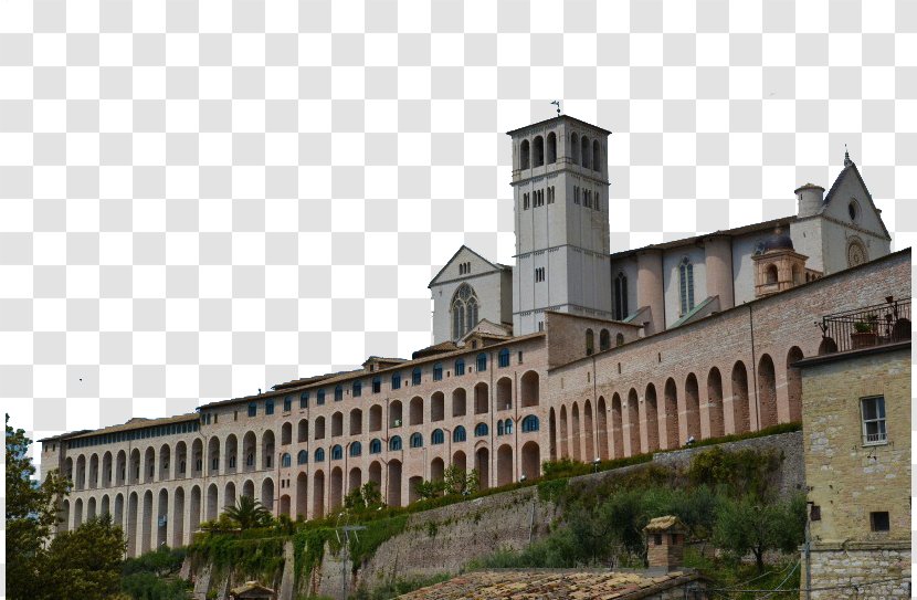 Spello Basilica Of Saint Francis Assisi Sicily Franciscan - Facade - Assisi, Italy In A Transparent PNG