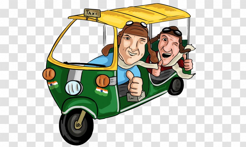 Land Vehicle Motor Mode Of Transport Cartoon - Riding Toy Rickshaw Transparent PNG