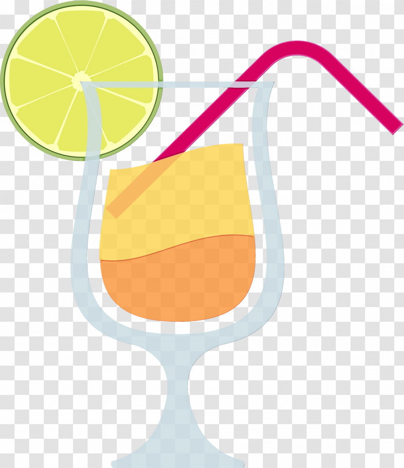 Cocktail Garnish Orange Drink Yellow Line Garnish Transparent PNG