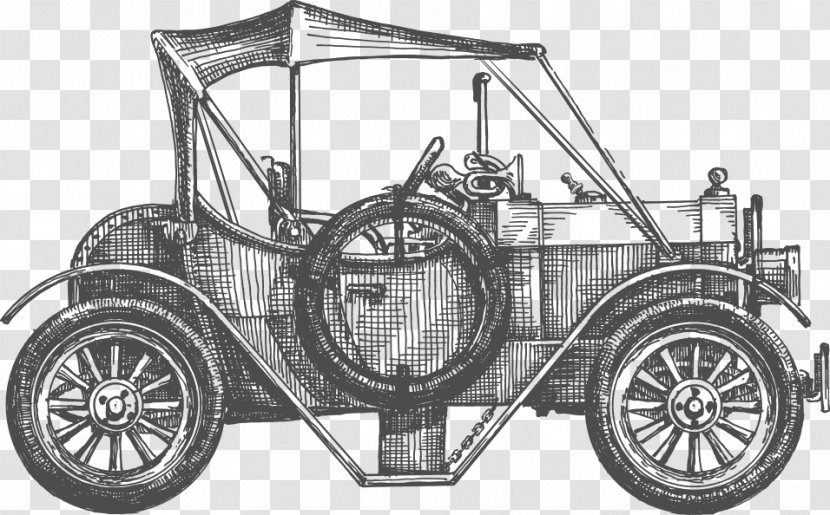 Classic Car Vintage Illustration - Wheel - Vector Ancient Transparent PNG