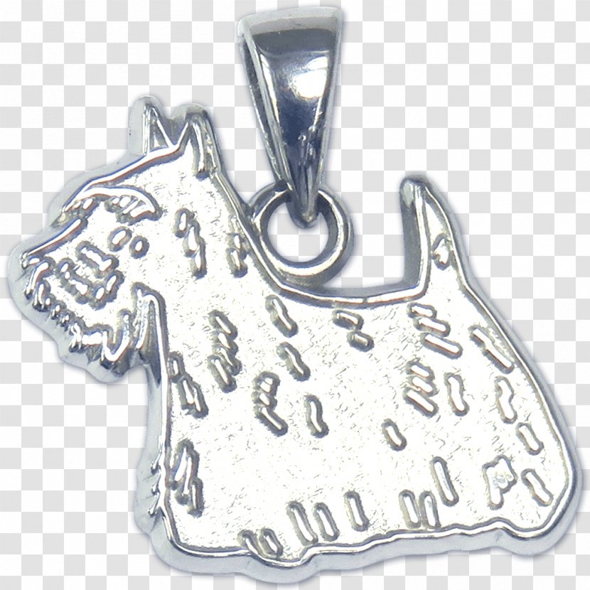Locket Silver Body Jewellery Font - Scottish Terrier Transparent PNG