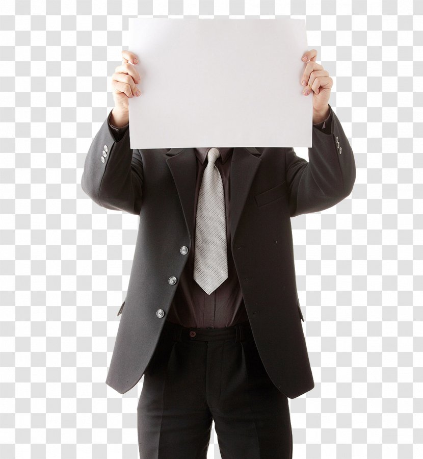 Standard Paper Size Businessperson - Man Holding A White Transparent PNG