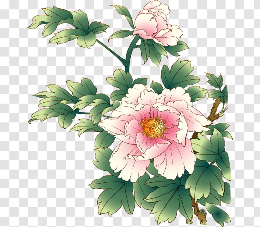 Chinese Painting Peony - Flower Arranging Transparent PNG