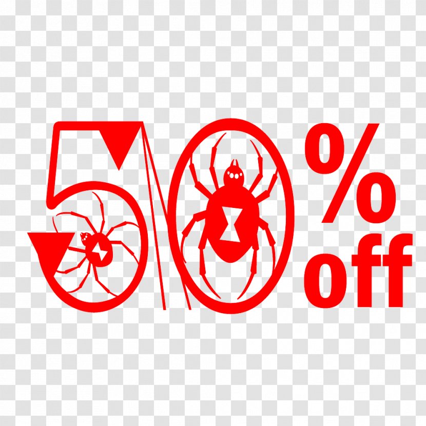 Halloween Sale 50% Off Discount Tag. - Brand - Area Transparent PNG